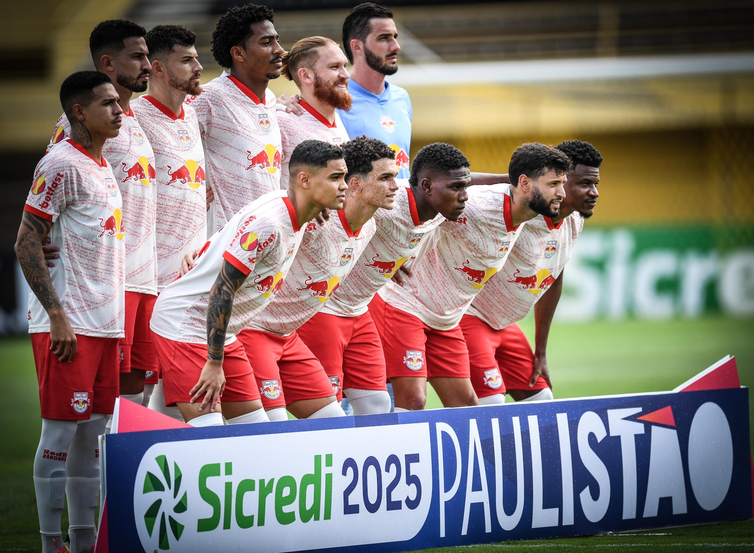 Jogadores do Red Bull Bragantino. (Foto: Ari Ferreira/Red Bull Bragantino)