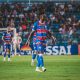 Michael Quarcoo em campo pelo Fortaleza. (Foto: Mateus Lotif/FEC)