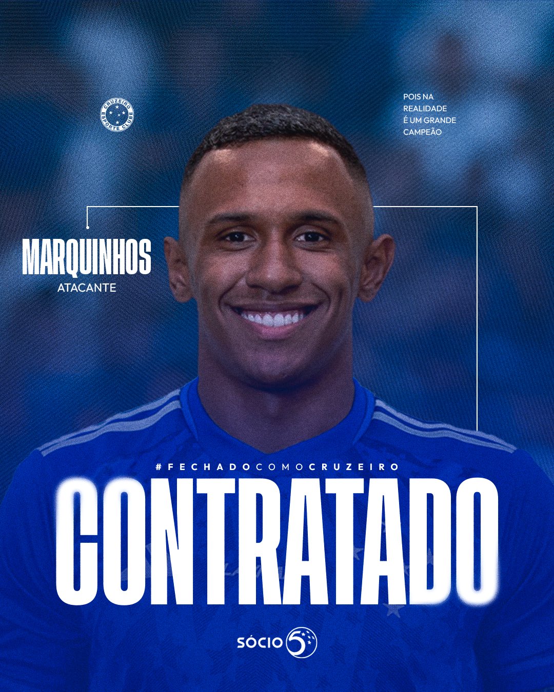 Cruzeiro anuncia a contratação de Marquinhos. Foto: Divulgação/Cruzeiro