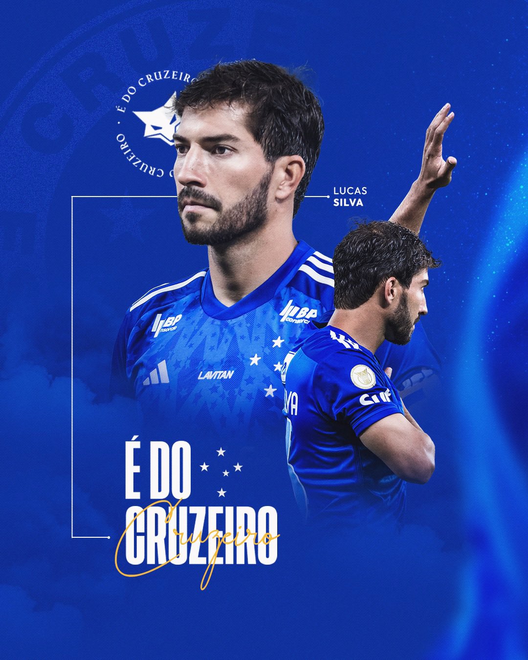 Cruzeiro renova com Lucas Silva até o fim de 2026. Foto: Divulgação/Cruzeiro