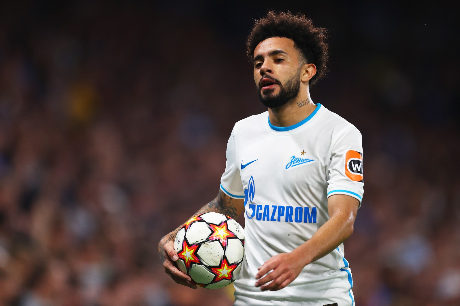 Claudinho durante partida do Zenit da Rússia. (Photo by Clive Rose/Getty Images).