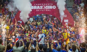 Fortaleza Futsal. (Foto: Iago Ferreira/FEC)