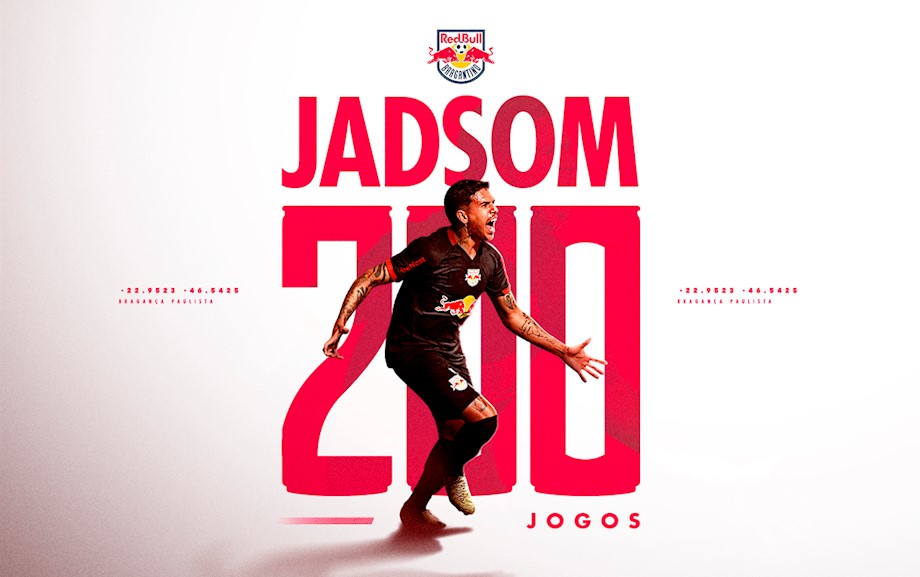 Jadsom completa 200 jogos com a camisa do Red Bull Bragantino. (Foto: Divulgação/Red Bull Bragantino)