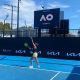 Ingrid Martins treina no Australian Open (Foto: Divulgação)