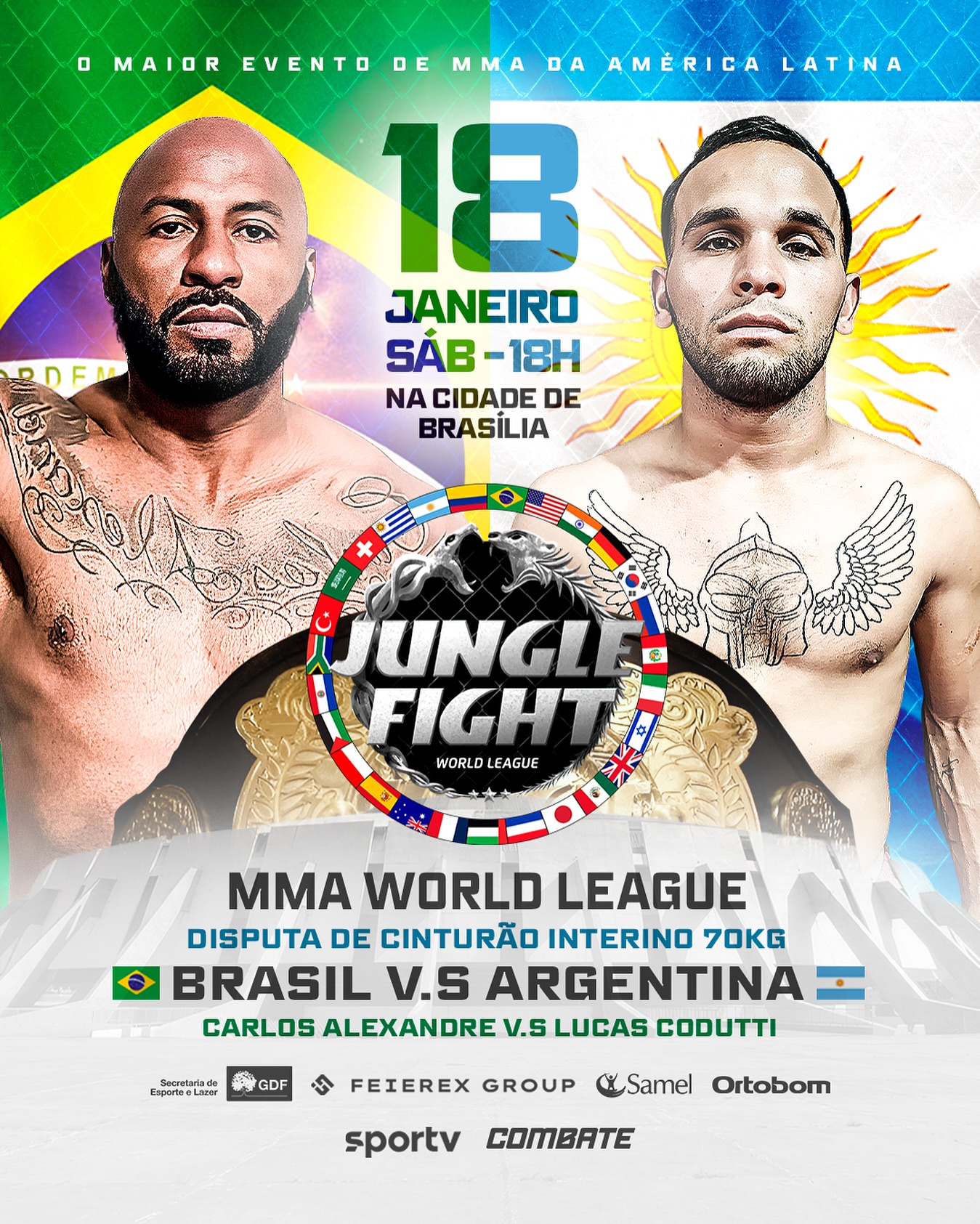 Jungle Fight 134 será neste sábado (Foto: Divulgação/Instagram Jungle Fight)