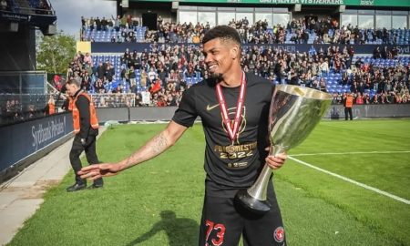 O zagueiro Juninho, do Midtjylland. (Foto: Divulgação/Midtjylland)