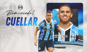 Grêmio anuncia Cuéllar. (Foto: Reprodução/GFBPA)