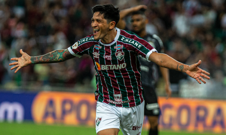 Germán Cano pelo Fluminense. Foto: Marcelo Gonçalves/FFC