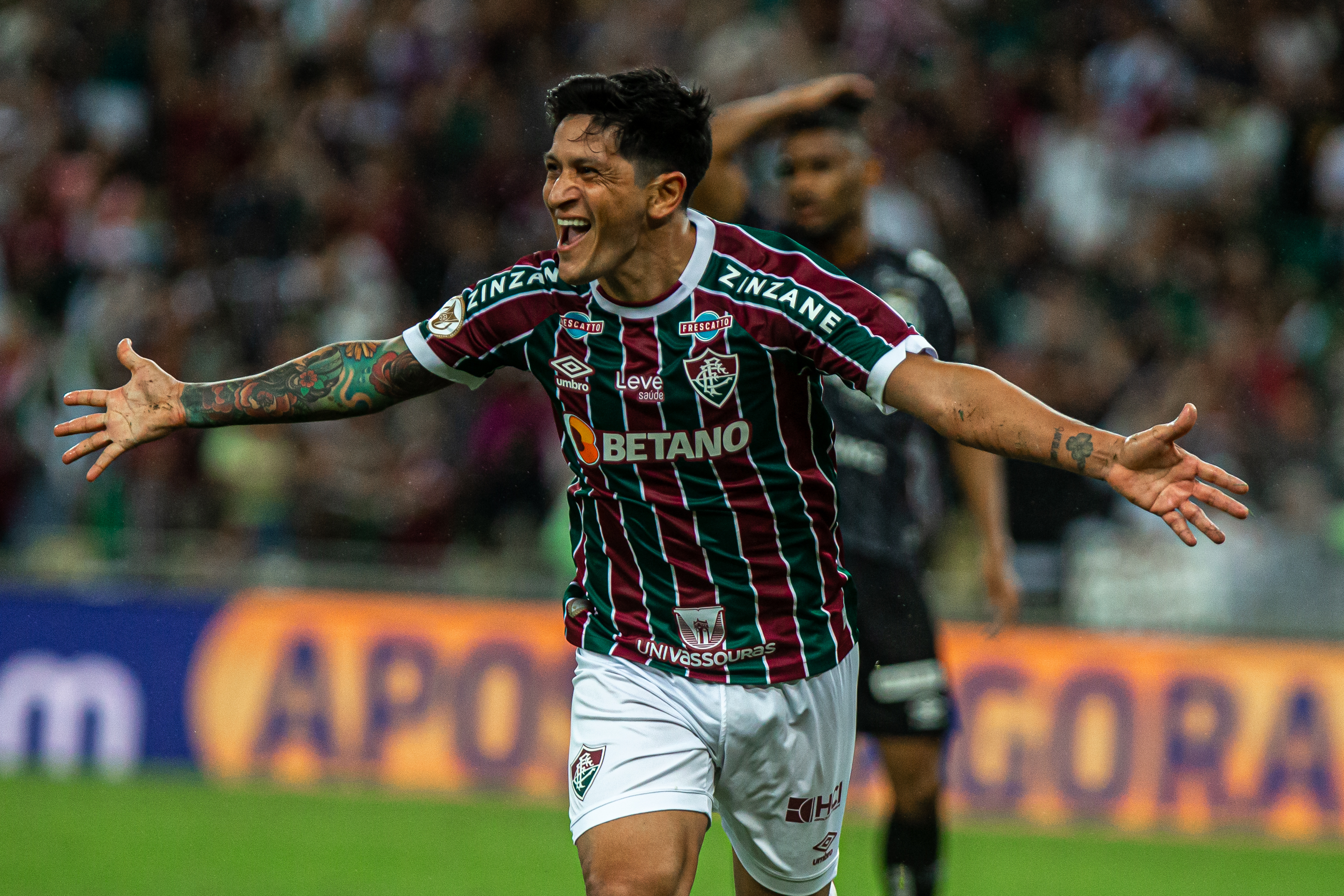 Germán Cano pelo Fluminense. Foto: Marcelo Gonçalves/FFC