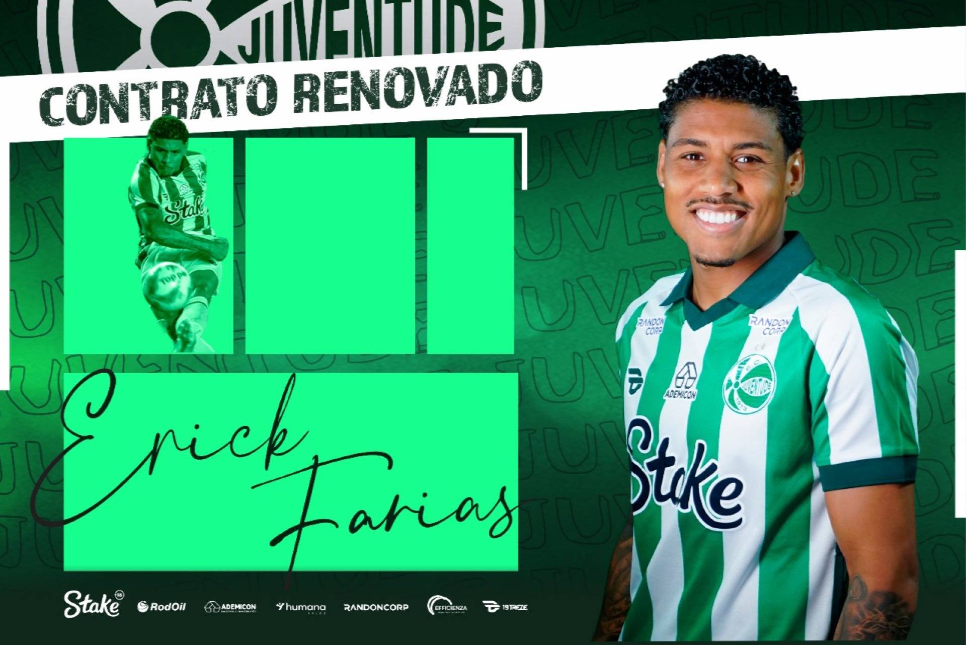 Anúncio da renovação do Juventude com Erick Farias. (Foto: Reprodução/ECJ)