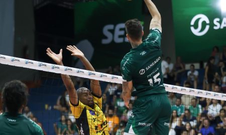 Goiás e Praia Clube pela Superliga (Foto: Karen Yohanna/Goiás Vôlei)