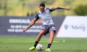 Paulo Vitor em treino pelo Atlético Mineiro. (Foto: Pedro Souza/CAM)