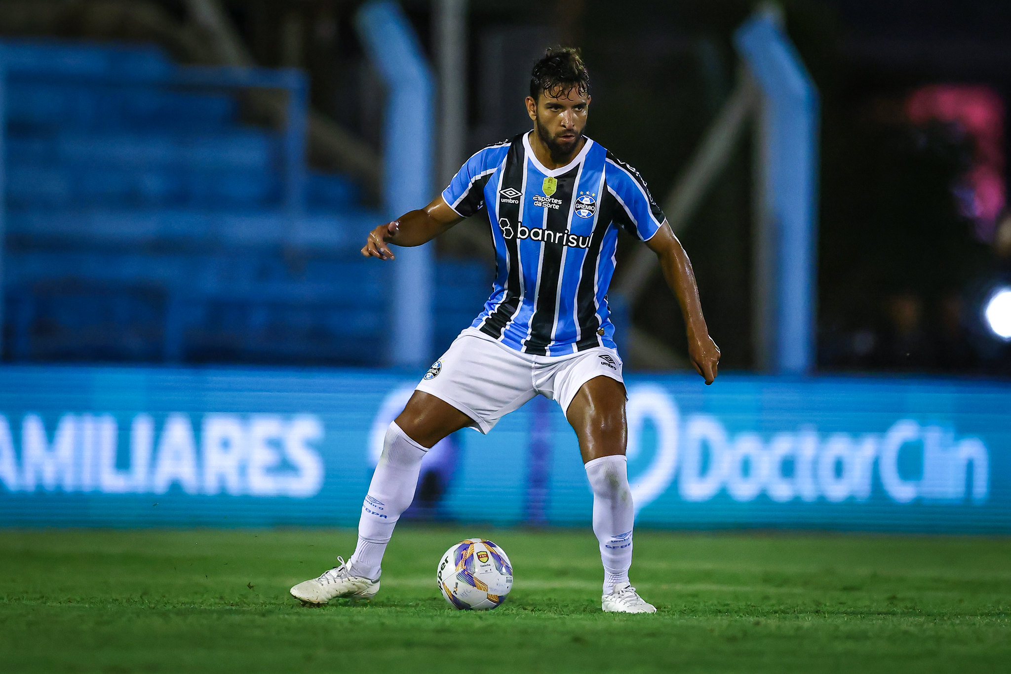 Pepê em atuação pelo Grêmio. (Foto: Lucas Uebel/GFBPA)