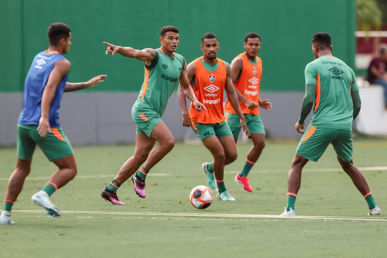 Fluminense treinando esta tarde no CT Carlos Castilho. (Foto: Lucas Merçon/ Fluminense F.C.)