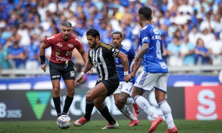 Atlético-MG vence o Cruzeiro por 2 a 0, com dois gols de Hulk. Foto: Pedro Souza/Atlético-MG