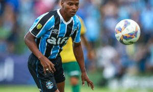 Kaick em atuação pelo Grêmio. (Foto: Lucas Uebel/GFBPA)