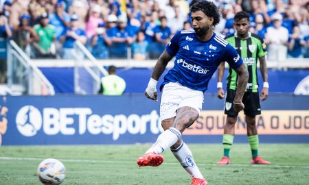 Gabigol marcando o gol do Cruzeiro. (Foto: Gustavo Aleixo/Cruzeiro)