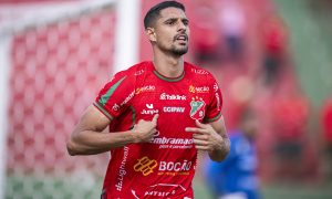 Daniel Amorim comemora gol pelo Velo Clube. (Foto: Anderson Lira/Ag. Paulistão)