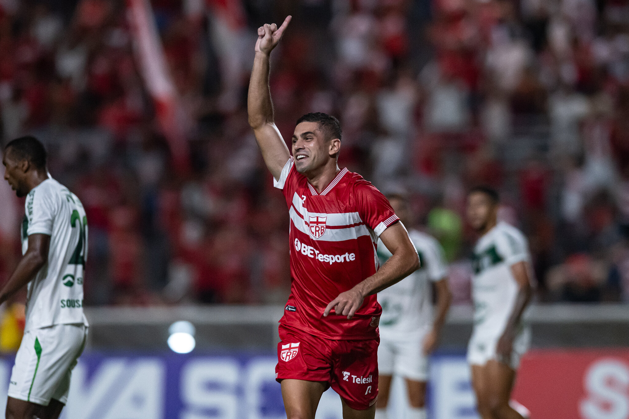 Gegê comemora gol pelo CRB. (Foto: Francisco Cedrim/CRB)