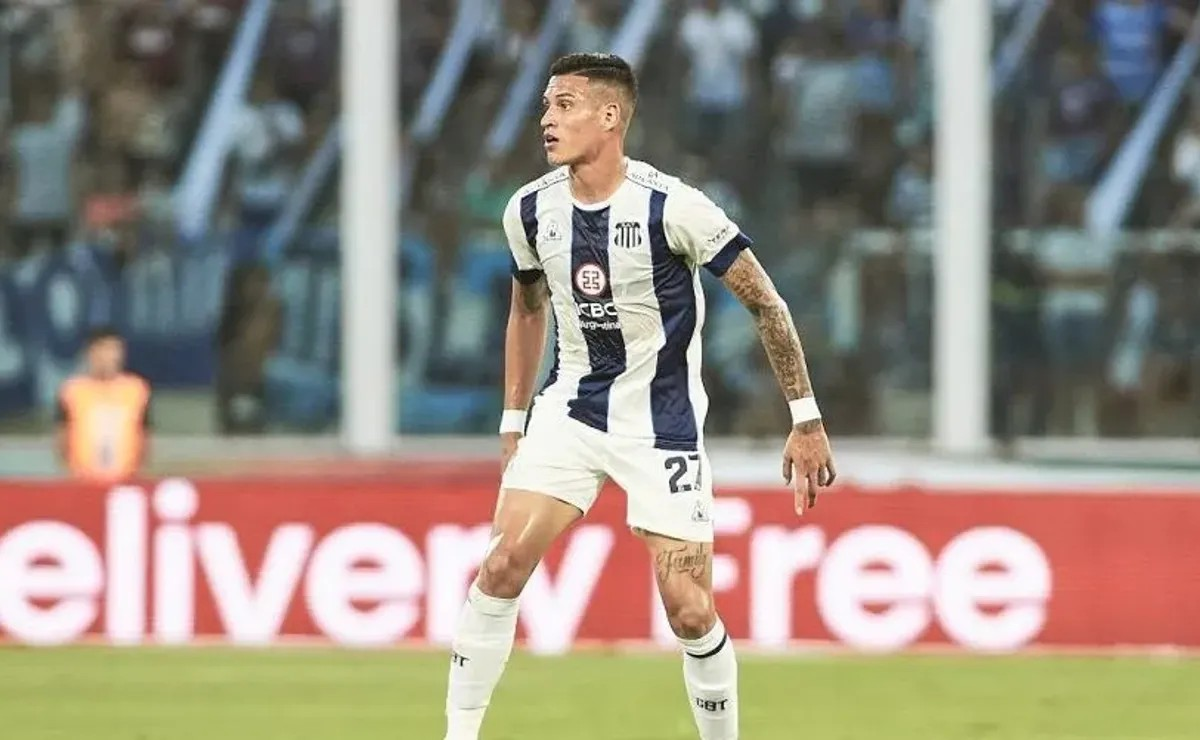 Juan Portillo com a camisa do Talleres. (Foto: Reprodução)