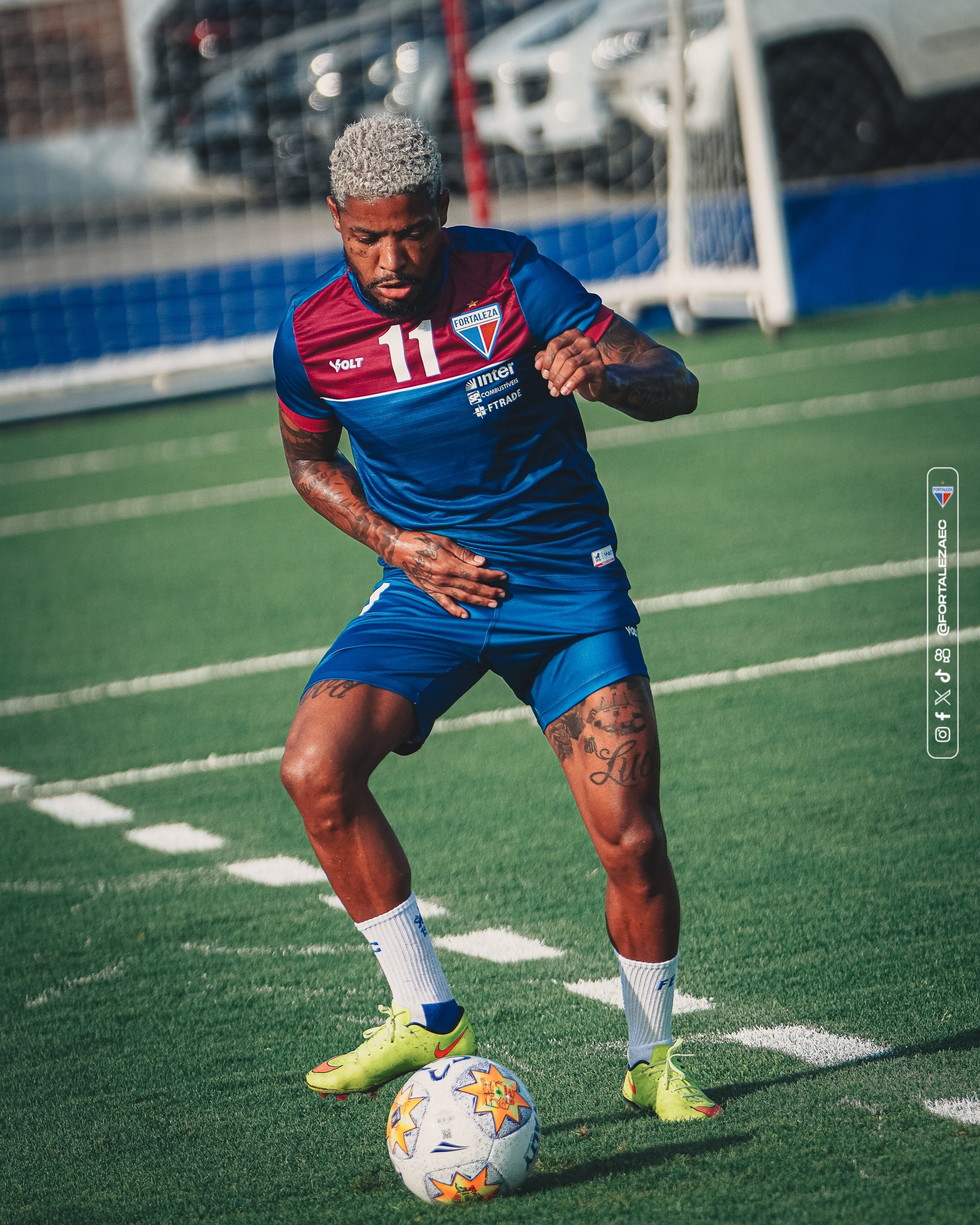 Marinho, autor do gol da última vitória, treinando para enfrentar o Floresta. (Mateus Lotif/FEC)