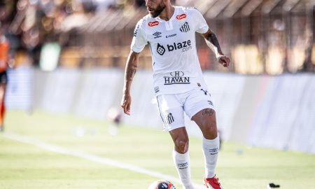 Guilherme atuando pelo Santos x Novorizontino (Foto: Divulgação/Santos FC)