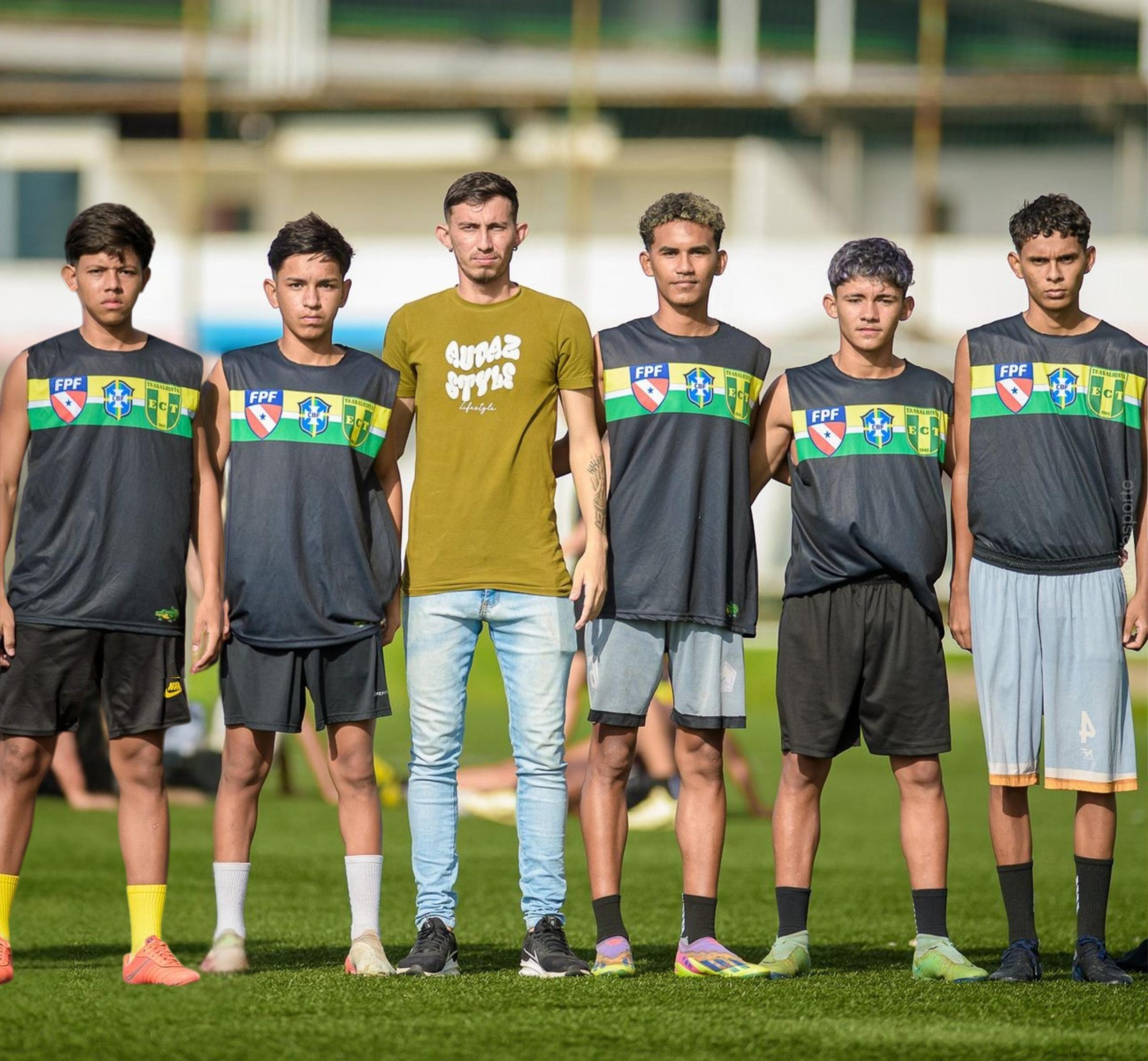 Mateus Gomes, Ricardo Pará, Monte Alegre, Souza, Gigante e Roger, da esquerda para direita (Foto: Taillom Silva/Arquivo pessoal)