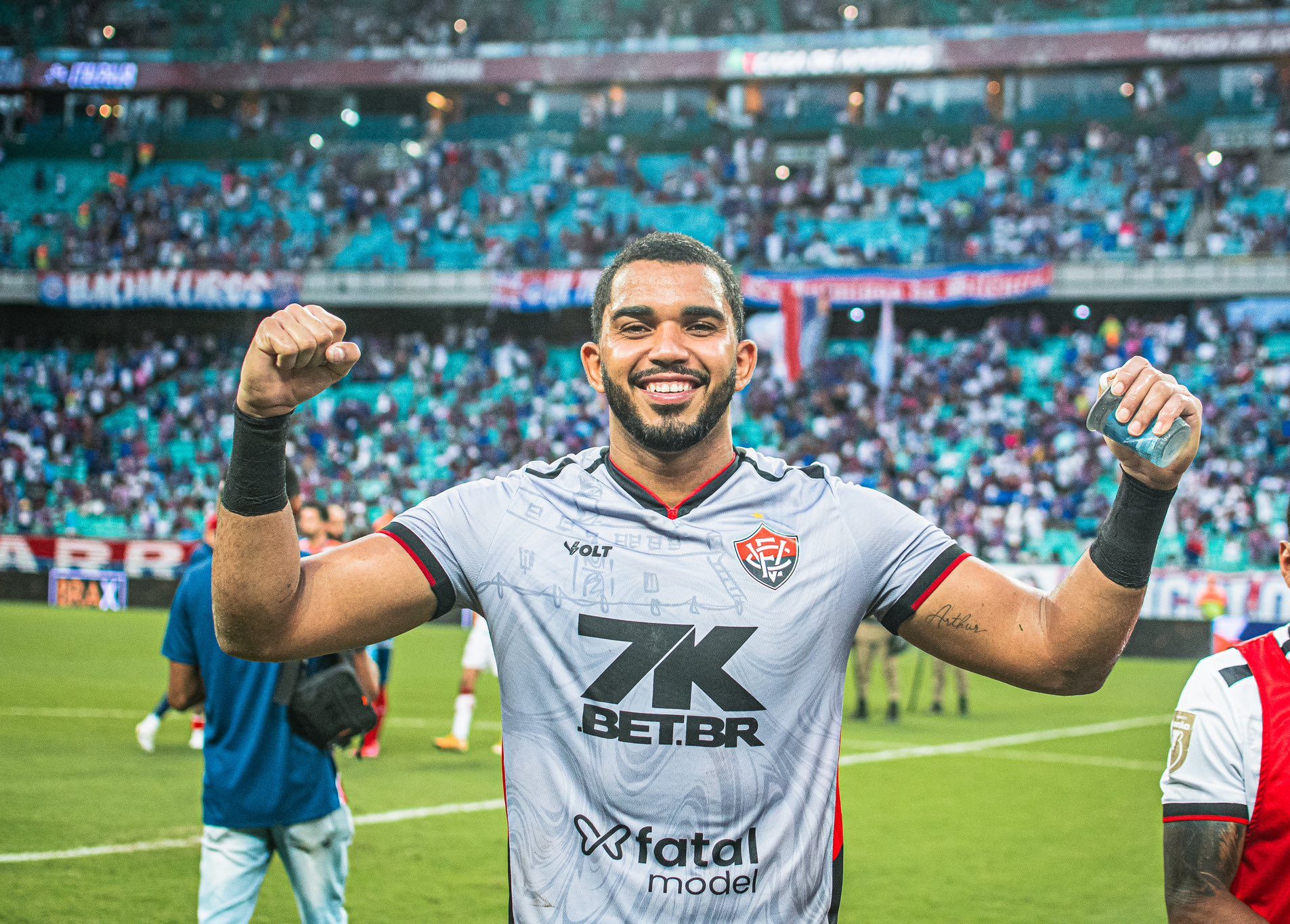 O goleiro realizou defesas importante no empate diante do Bahia na Fonte Nova. Victor Ferreira/ EC Vitória