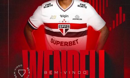 Wendell anunciado pelo São Paulo. (Foto: Reprodução / SPFC)