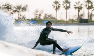 Yago Dora treina antes de etapa da WSL. (Foto: Max Physick/World Surf League)