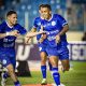 Breyner Camilo comemorando seu gol de voleio na primeira vitória do Confiança na Copa do Nordeste(Luiz Neto/ADC)