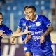 Breyner Camilo comemorando seu gol de voleio na primeira vitória do Confiança na Copa do Nordeste (Foto: Luiz Neto/ADC)