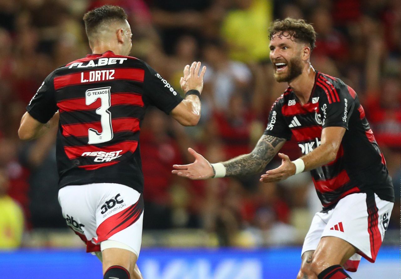 Flamengo comemorando. Foto: Divulgação / Flamengo