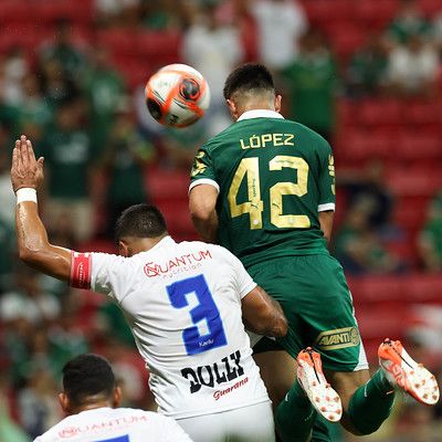 Flaco López faz golaço em empate do Palmeiras contra o Água Santa. (Foto: Cesar Greco/Palmeiras)