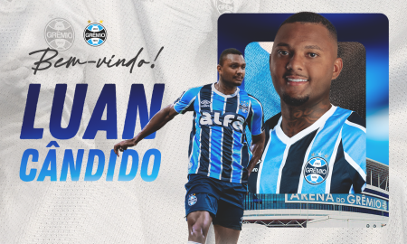 Luan Cândido é anunciado no Grêmio. (Foto: Reprodução/GFBPA)