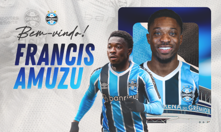 Grêmio anuncia Francis Amuzu. (Foto: Reprodução/GFBPA)