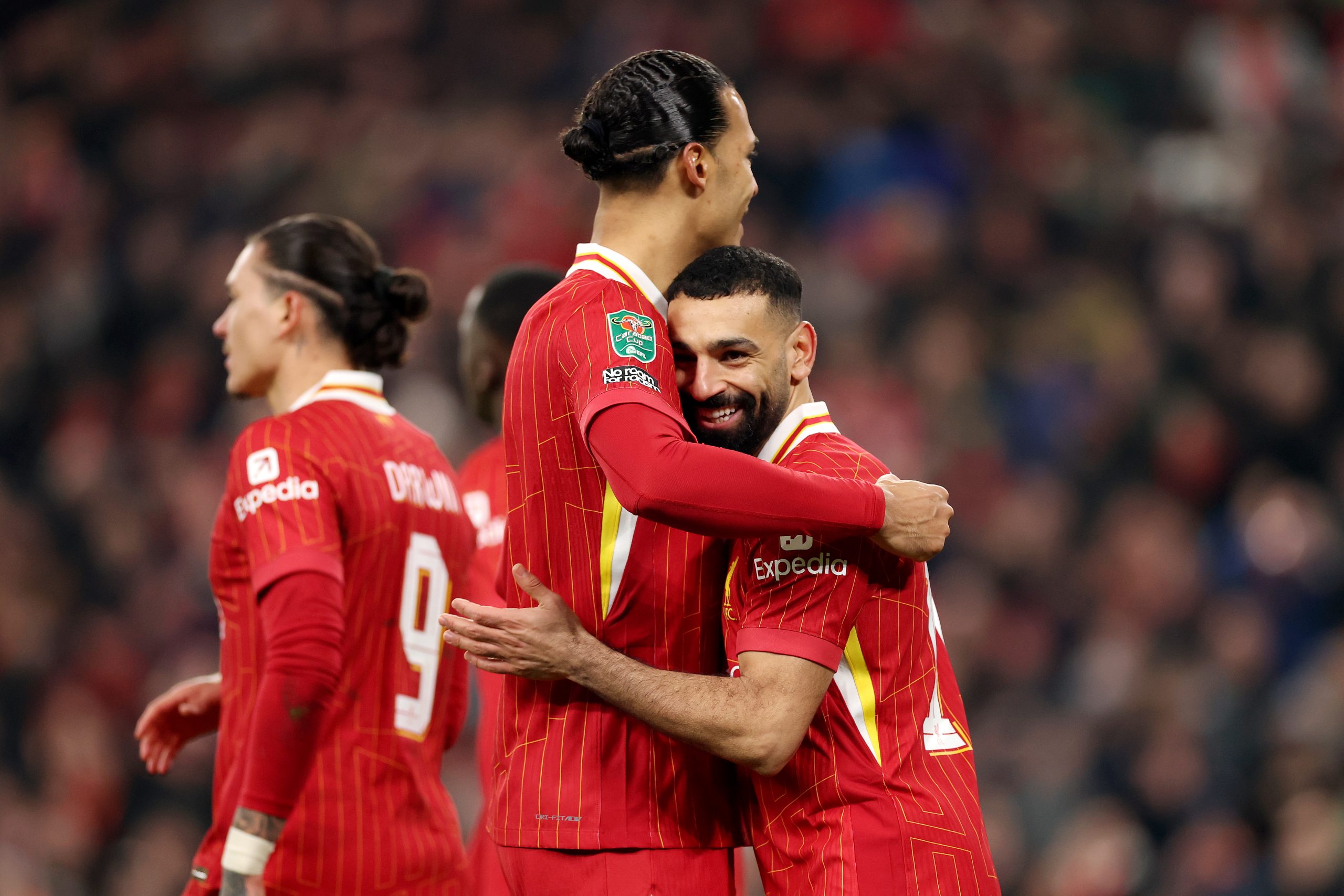 Salah e Van Dijk. (Foto: Carl Recine/Getty Images)