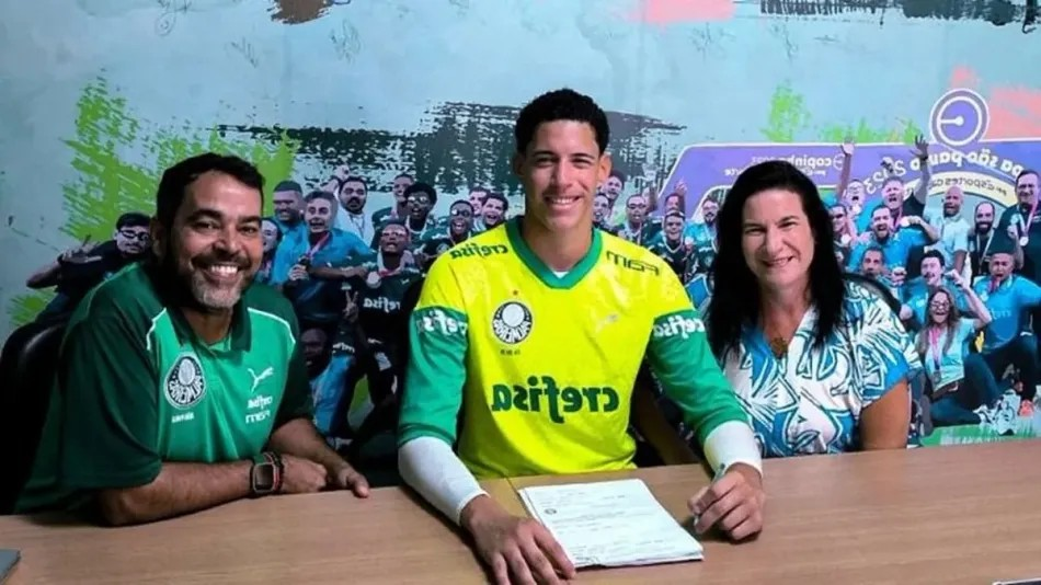 Alexandre Gabini assina com o Palmeiras. (Foto: Reprodução/CRB)