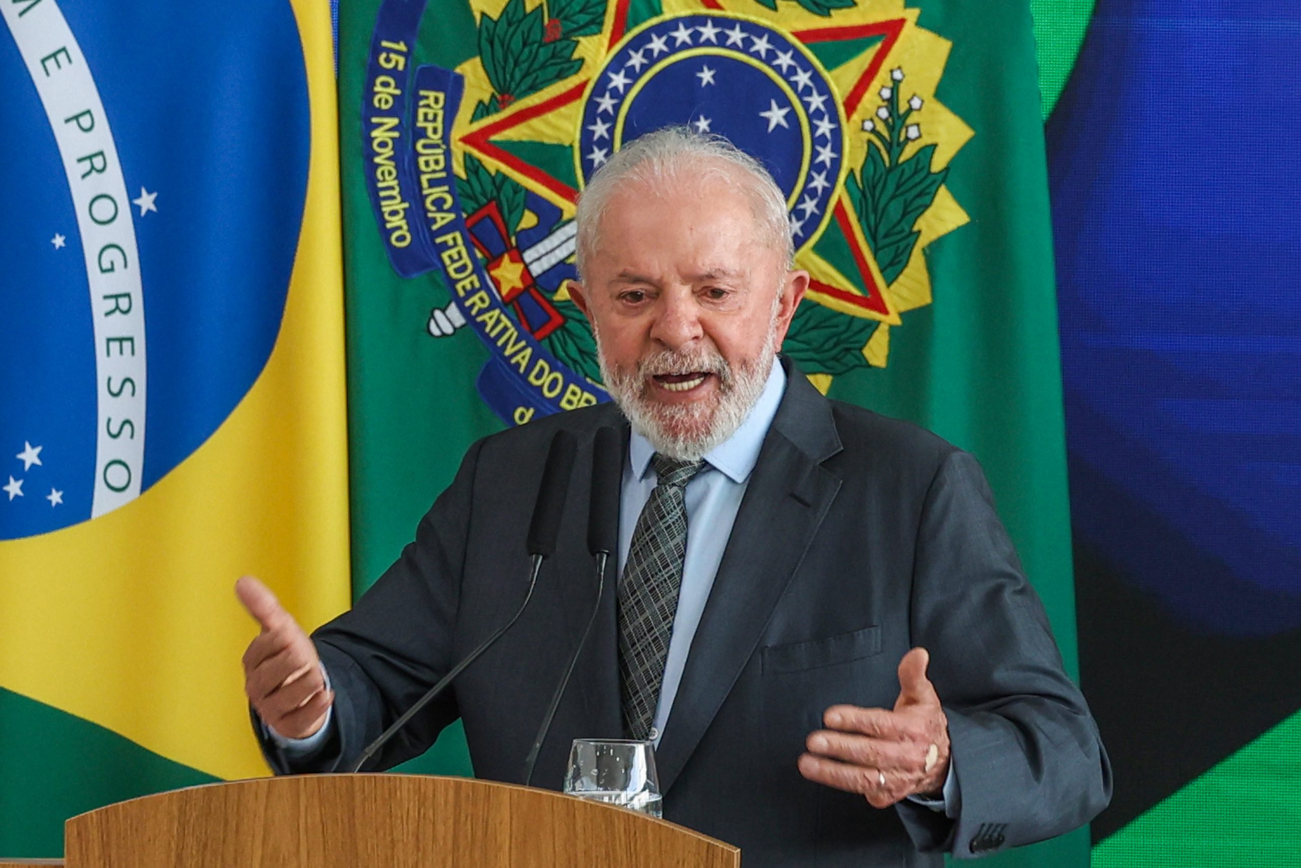 Lula discursando (Foto: Antonio Cruz/Agência Brasil)