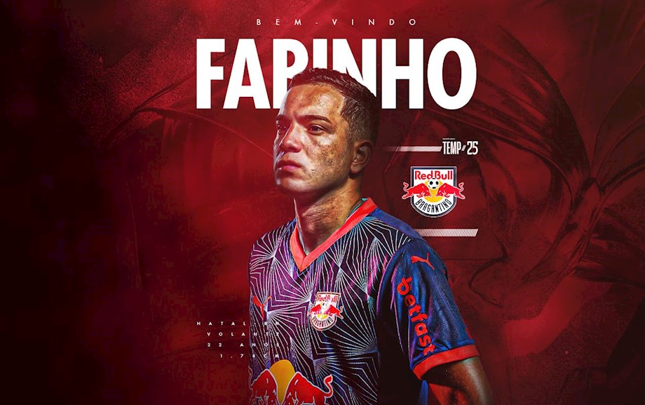 Red Bull Bragantino anuncia a contratação do volante Fabinho. (Foto: Divulgação/Red Bull Bragantino)