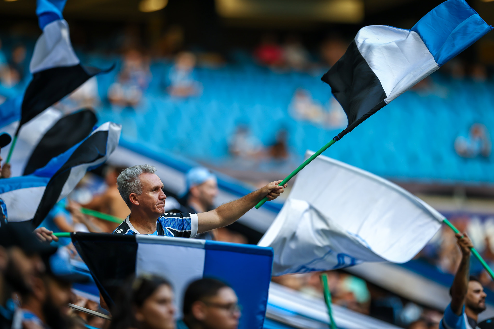 Torcida do Grêmio presente na Arena. (Foto: Lucas Uebel/GFBPA)