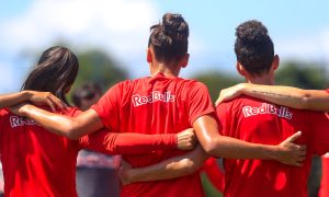 Jogadoras das Bragantinas. (Foto: Fernando Roberto/Red Bull Bragantino)