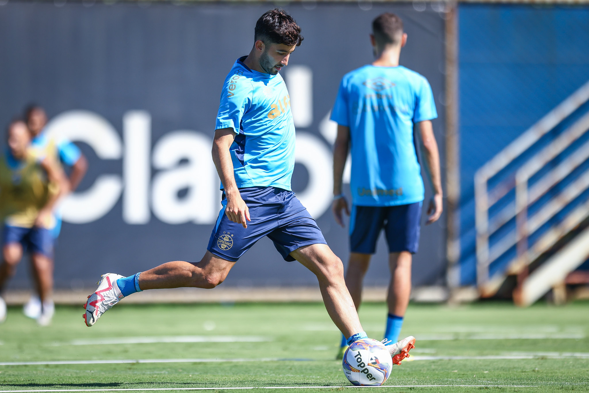 Villasanti em treino pelo Grêmio. (Foto: Lucas Uebel/GFBPA)