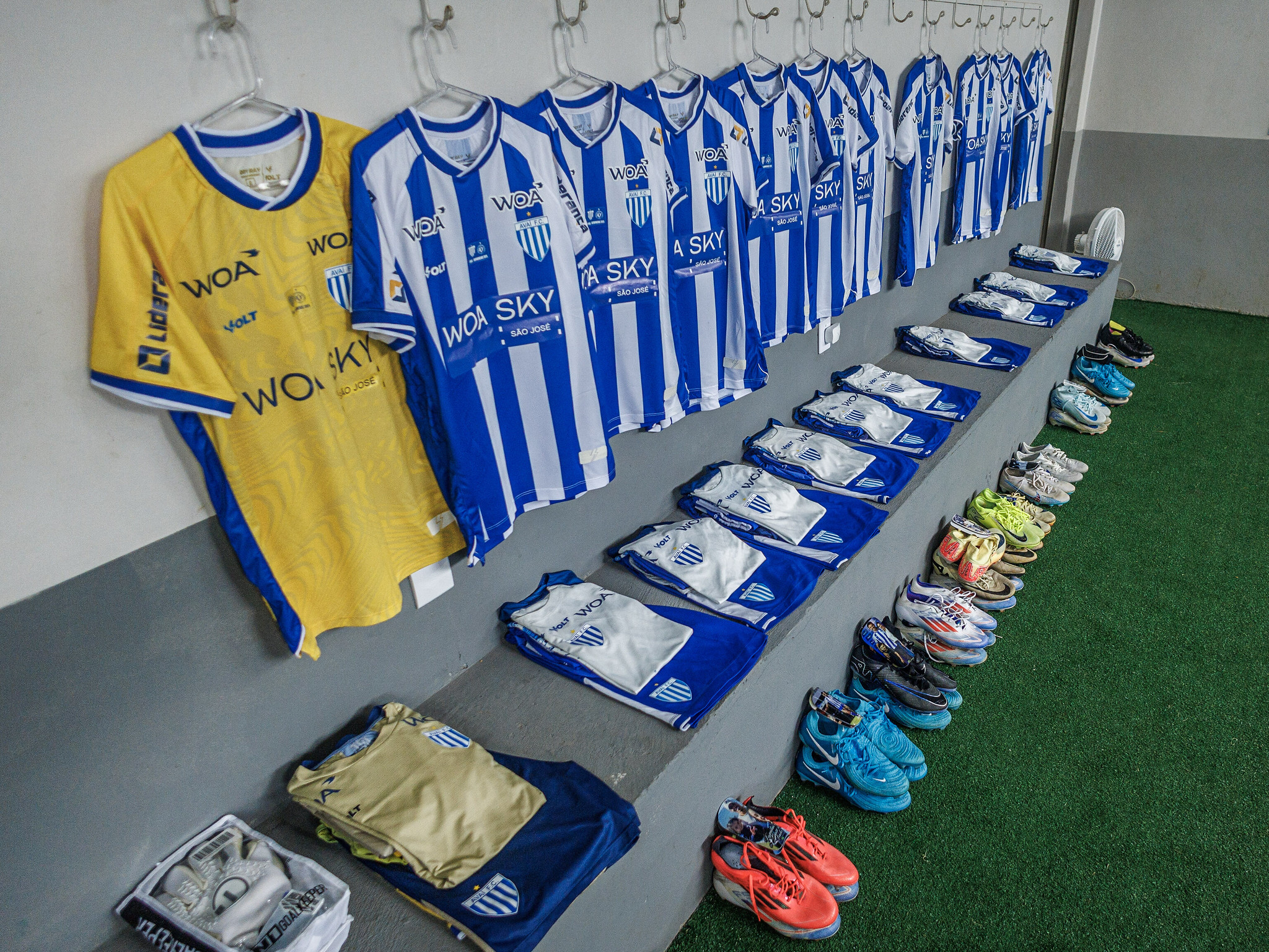 Vestiário do Avaí no Estádio Josué Annoni. (Foto: Fabiano Rateke/AFC)