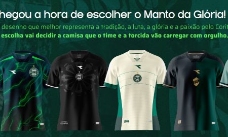 As seis camisas finalistas do concurso ''Manto da Glória''. (Foto: Reprodução)