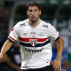 Calleri em duelo contra o Palmeiras no Paulistão 2025 (Créditos: Rubens Chiri/Saopaulofc.net)