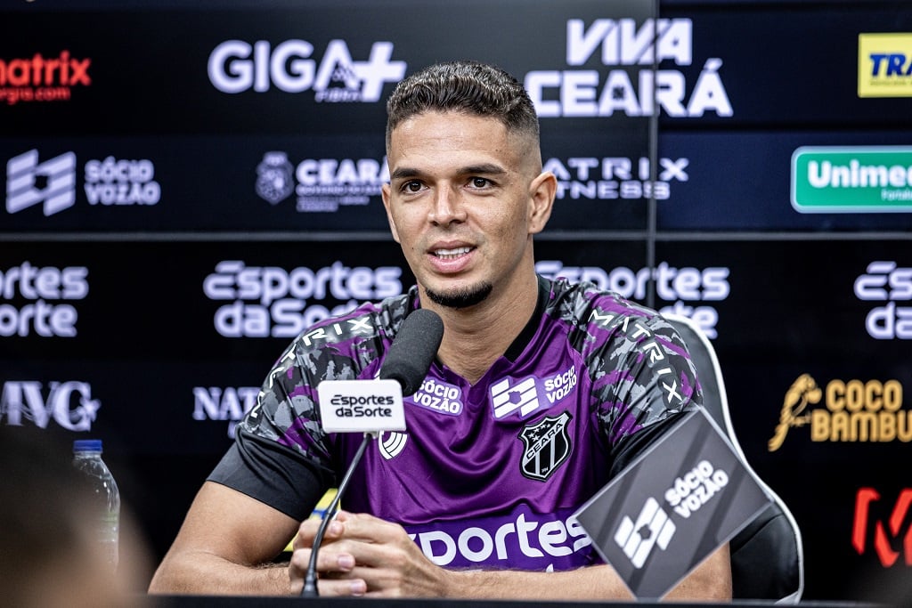 Bruno Ferreira em coletiva. (Foto: Gabriel Silva/CSC)