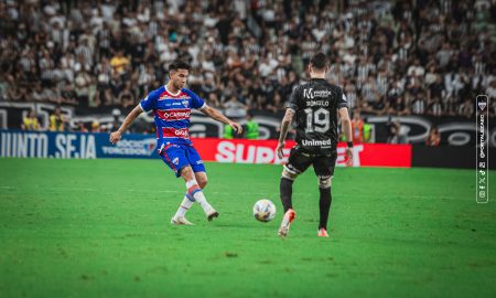 Pol Fernández em ação no Clássico-Rei. (Foto: Mateus Lotif/FEC)