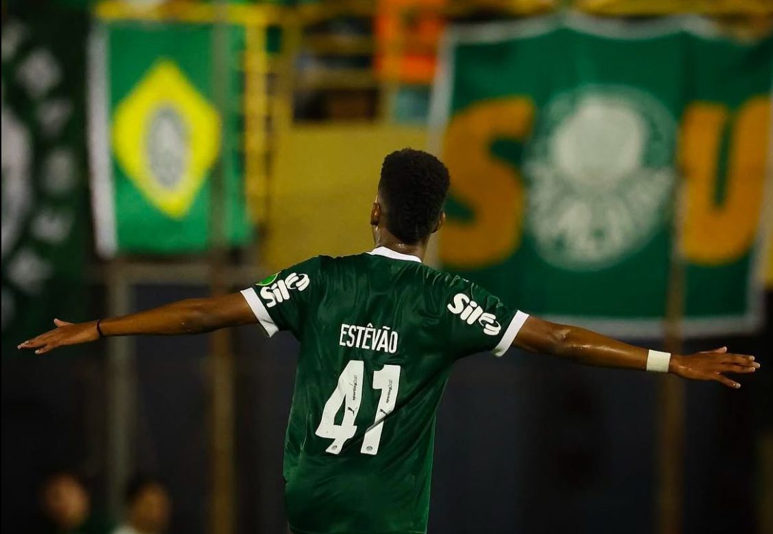 Joia palmeirense, Estevão, pode levar o time ao treta – Divulgação: Cesar Greco/Palmeiras