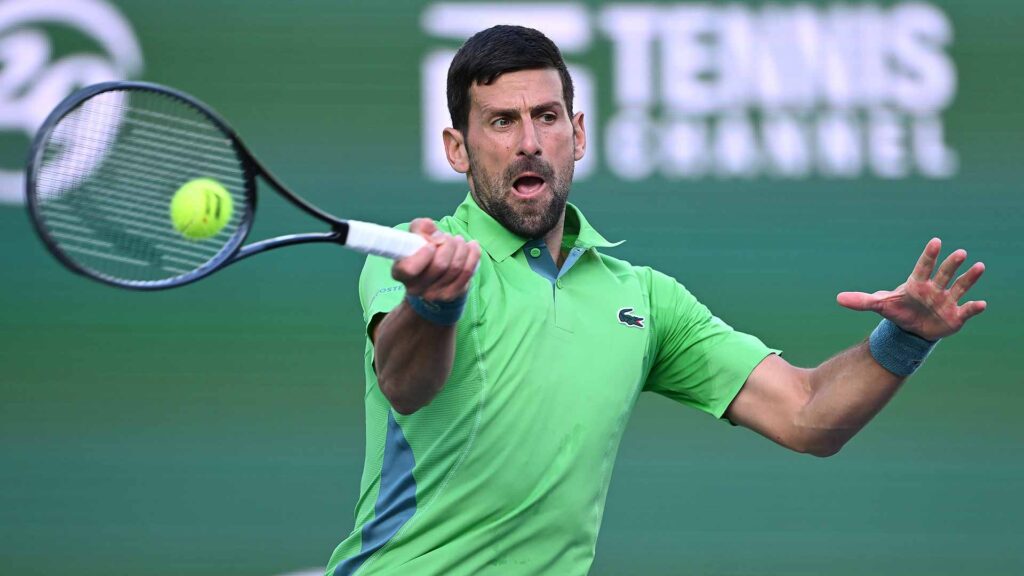 Djokovic jogando em Indian Wells. (Foto: Peter Staples/ATP)